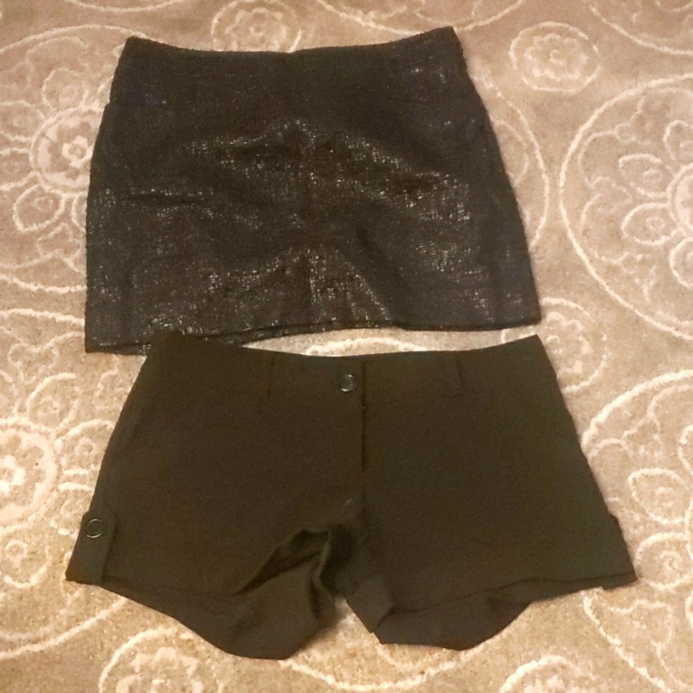 Black skirt AND Chino shorts